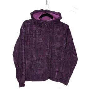 NWT Hind Purple Printed Women Hood Light Jacket